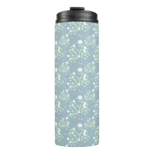 Wild flower pattern thermal tumbler