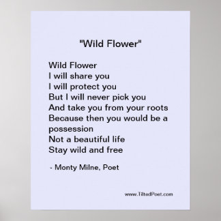 Wild Flower - poetry poster