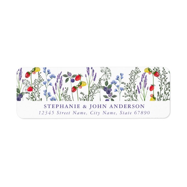 Wild Flower Return Address Labels (Front)