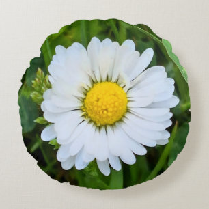 Wild Flower Romania – Botanical Macro Photography Round Cushion