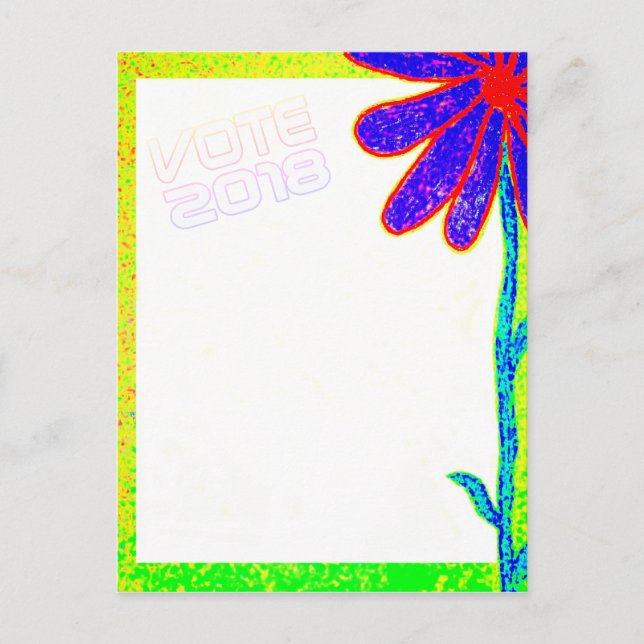 Wild Flower VOTE 2018 postcard (Front)