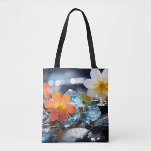 Wild flower Water Lake Nature Serene Tote Bag