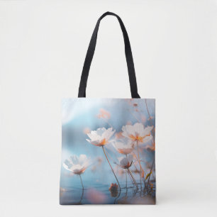 Wild flower Water Nature Serene Tranquil Tote Bag