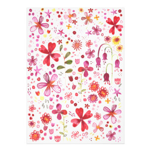 Wild Flower Watercolor Photo Print