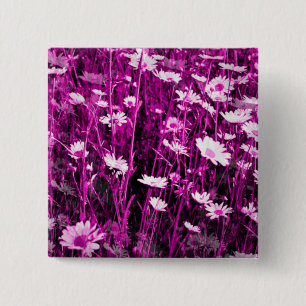 WILD FLOWERS 15 CM SQUARE BADGE