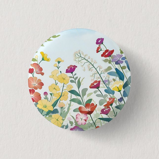 Wild Flowers 3 Cm Round Badge (Front)