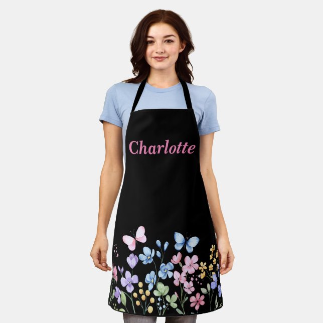 Wild flowers and butterflies  apron (Worn)