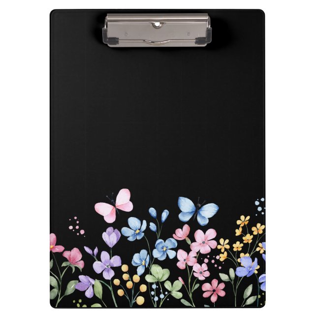 Wild flowers and butterflies  clipboard (Front)