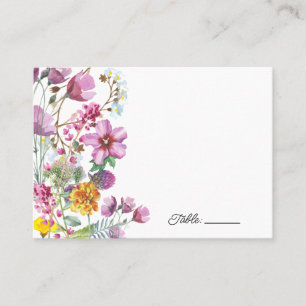 Wild Flowers Boho Floral Place Cards