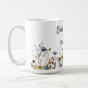 Wild Flowers Botanical Boho Baby Shower Coffee Mug