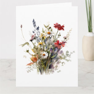 Wild Flowers Botanical  Card