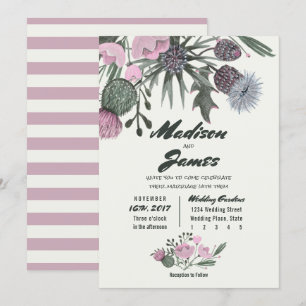 Wild Flowers Bouquet   pink   Wedding Invitations