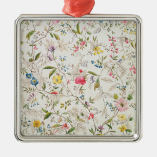 Wild flowers design for silk material, c.1790 (w/c metal ornament