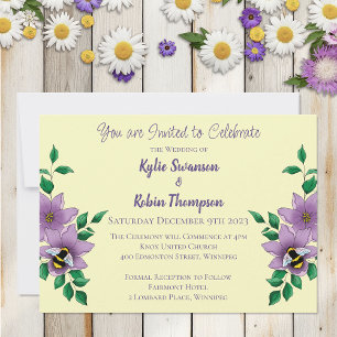 Wild Flowers Floral  Invitation