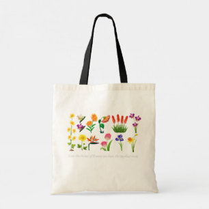 Wild Flowers Floral women and girls Tote Bag