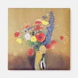 Wild flowers in a Long-necked Vase, c.1912 Magnet