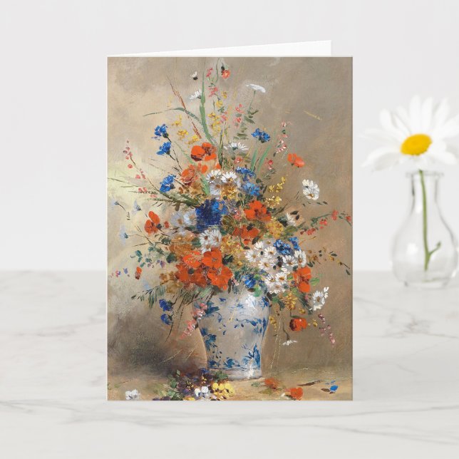 Wild flowers in a vase card (Small Plant)