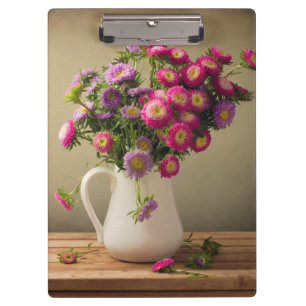 Wild Flowers in a Vase Clip Board
