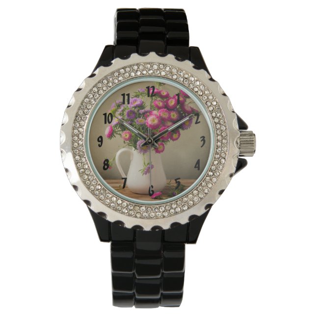 Wild Flowers in a Vase Wrist Watch (Front)