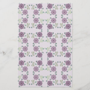 Wild Flowers in Lavender Stationery