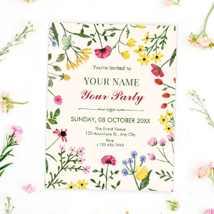Wild flowers  invitation