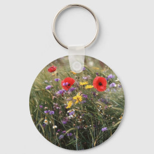 Wild flowers key ring