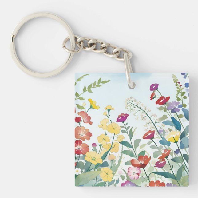 Wild Flowers Key Ring (Front)