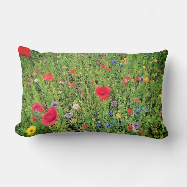 Wild flowers mix Lumbar Pillow (Front)
