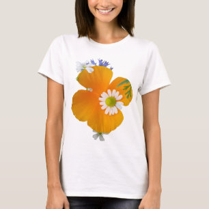 Wild Flowers: Orange White Yellow T-Shirt