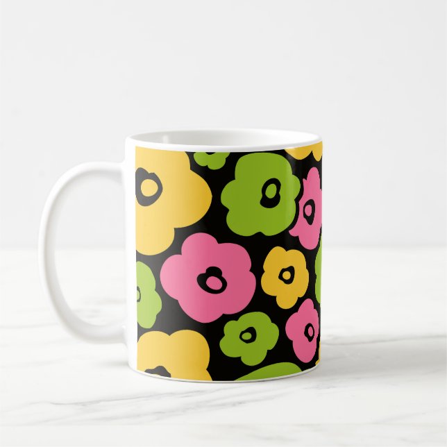 Wild Flowers Pattern Coffee Mug (Left)