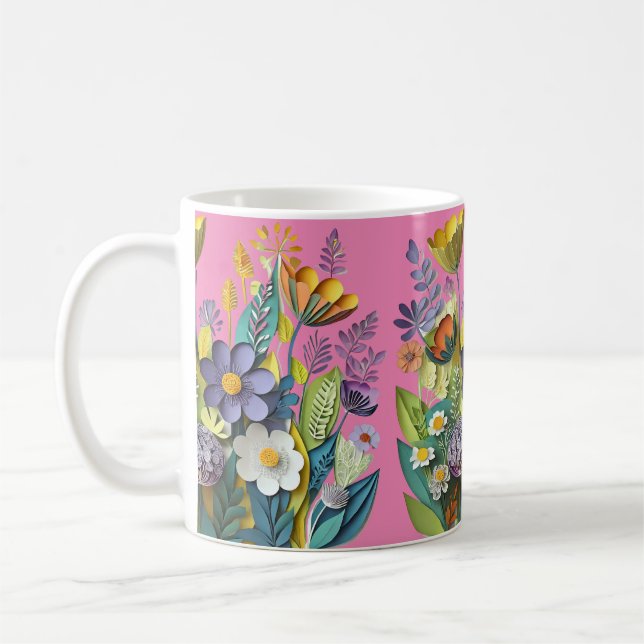Wild Flowers Pattern Coffee Mug (Left)
