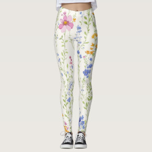 Wild flowers Pattern  Leggings