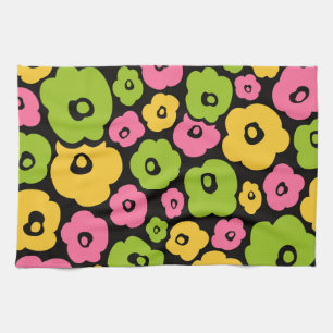 Wild Flowers Pattern Tea Towel