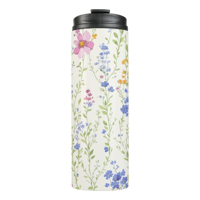 Wild flowers Pattern  Thermal Tumbler (Front)