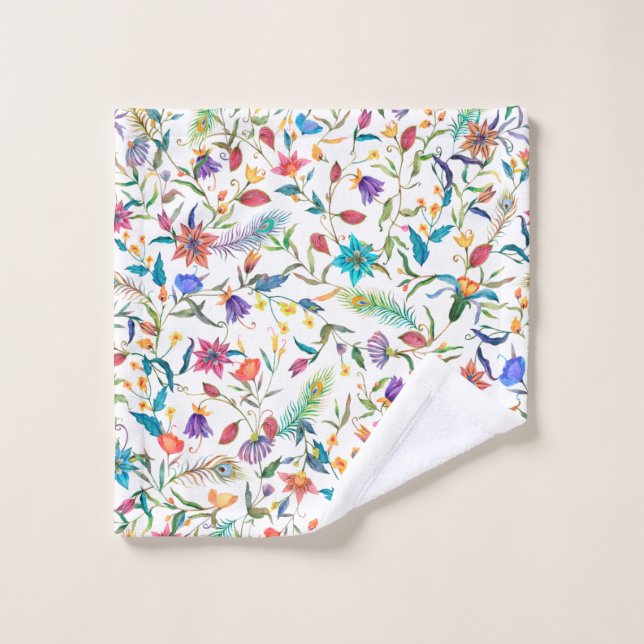 Wild Flowers Pattern  Wash Cloth (Wash Cloth)