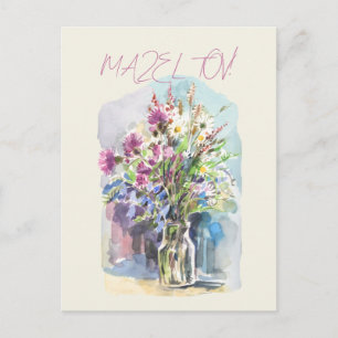 Wild flowers postcard