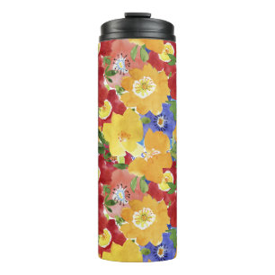 Wild Flowers: Repeated Floral Seamless Thermal Tumbler