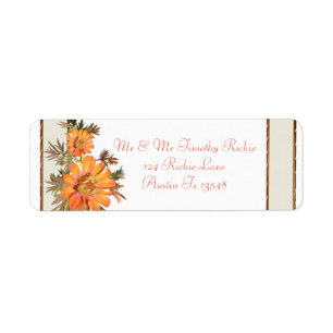 Wild Flowers Return Address Label