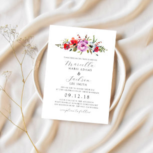 Wild Flowers & Romance Invitation