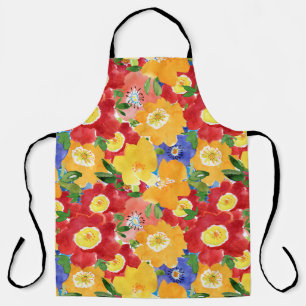wild flowers. Seamless repeated floral pattern. Se Apron