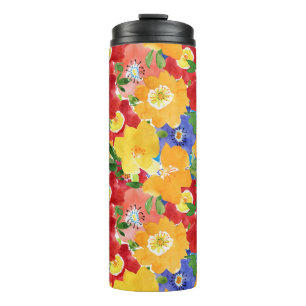 wild flowers. Seamless repeated floral pattern. Se Thermal Tumbler