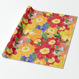 wild flowers. Seamless repeated floral pattern. Se Wrapping Paper