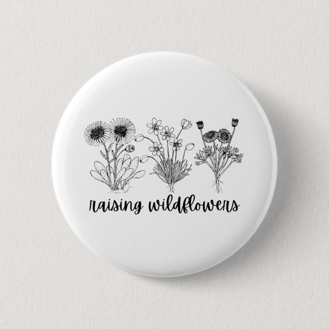 wild flowers / spring /spring season 6 cm round badge (Front)