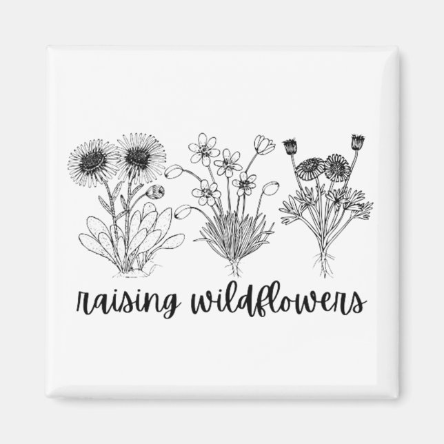 wild flowers / spring /spring season magnet (Front)