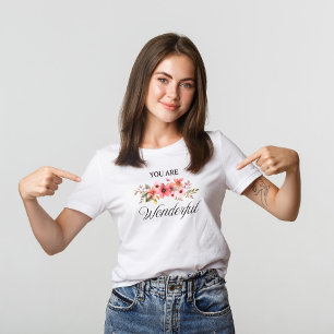 Wild flowers Watercolor Quote T-shirt