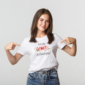 Wild flowers Watercolor Quote T-shirt