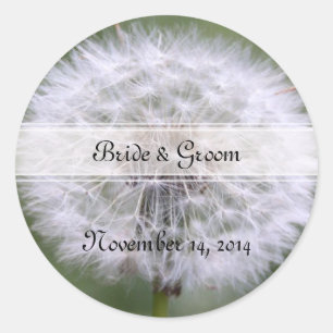 Wild Flowers Wedding Invitations and Favours Classic Round Sticker