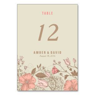 Wild Flowers Wedding Table Cards