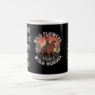 Wild Flowers & Wild Horses A Stunning Tribute Coffee Mug