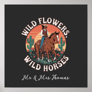 Wild Flowers & Wild Horses A Stunning Tribute Poster